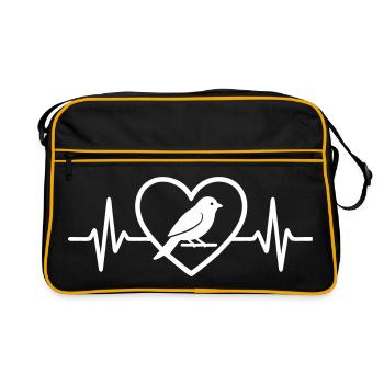 Canary Heart - Retro Bag - black/gold - Front