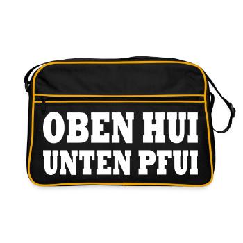 Above hui below ugh - Retro Bag - black/gold - Front