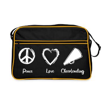 Peace Love Cheerleading - Sac Retro - noir/or - Devant