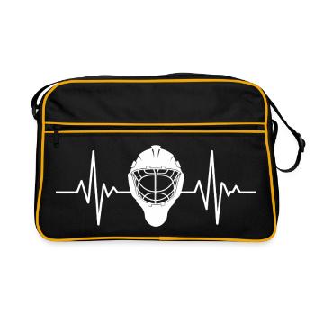 Heartbeat Football Helmet - Retro Bag - black/gold - Front