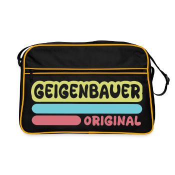 Violin maker as a saying - Retro Bag - black/gold - Front