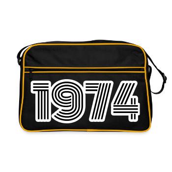 Né en 1974 - Sac Retro - noir/or - Devant