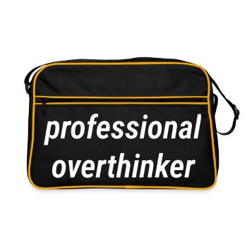 Professional Overthinker - Retro Bag - black/gold - Front