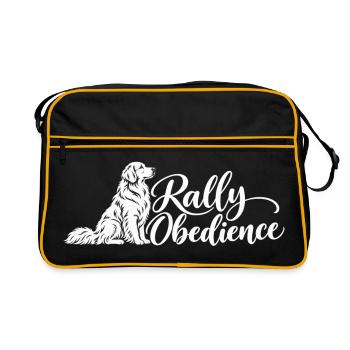 Rally Obedience – Golden Retriever - Retro Tasche - Schwarz/Gold - Vorne