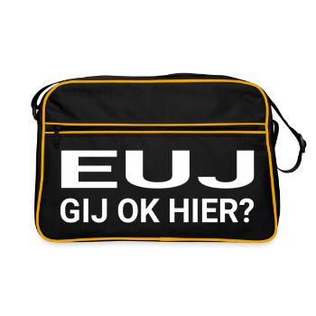 EUJ vous ok ici - Sac Retro - noir/or - Devant