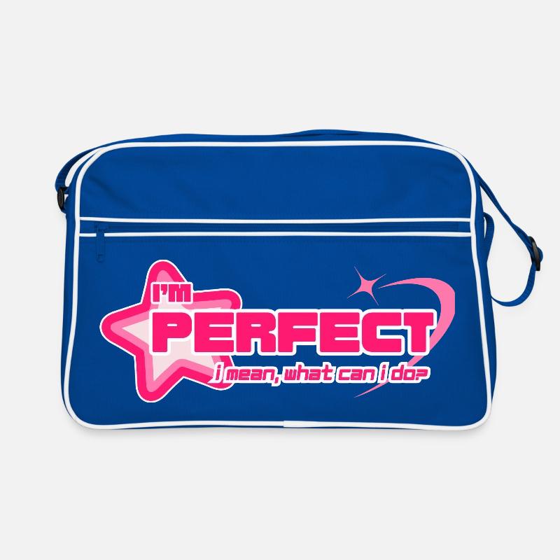 "I'm Perfect" – Y2K Girly Pink Statement Retro Tasche