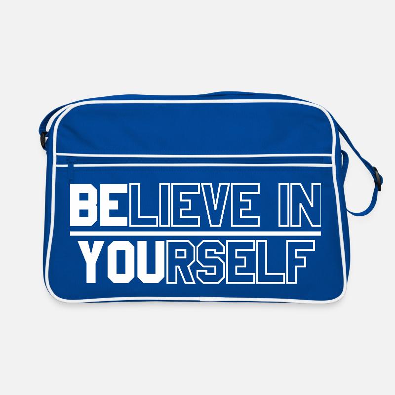 Motivational text design for self-confidence Retro Bag