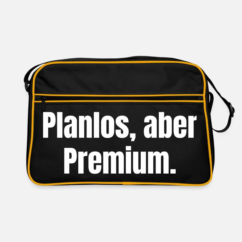 Planlos, aber Premium. Retro Tasche