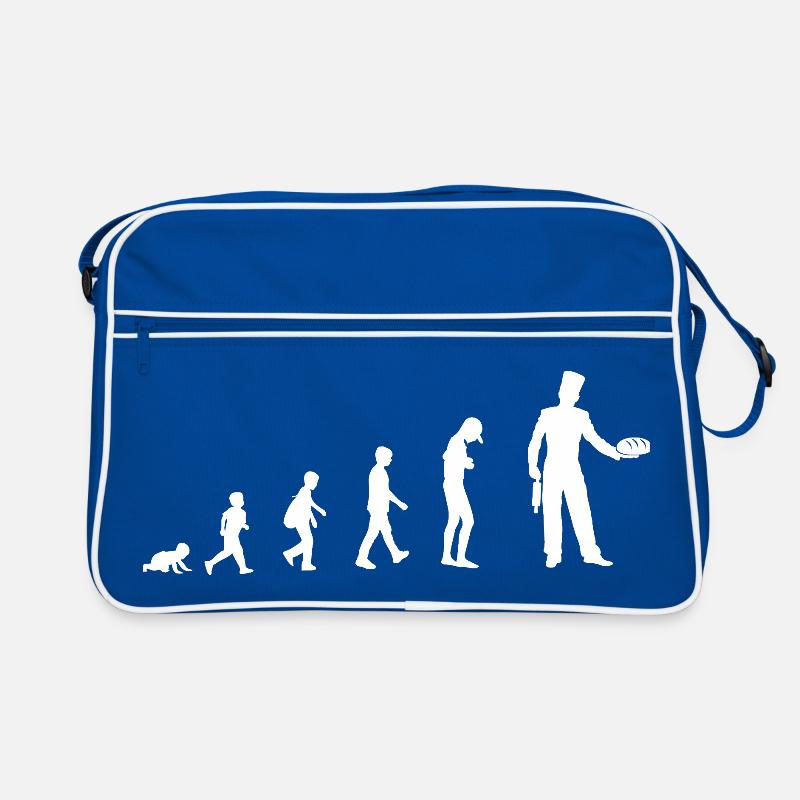 Evolution zum Bäcker Retro Tasche
