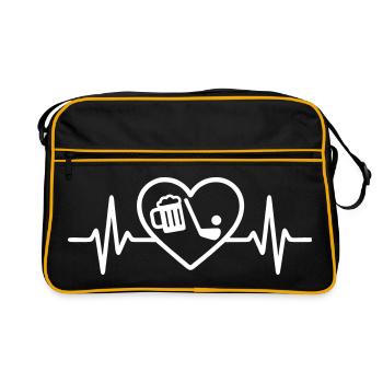 Heart Golf Beer - Retro Bag - black/gold - Front