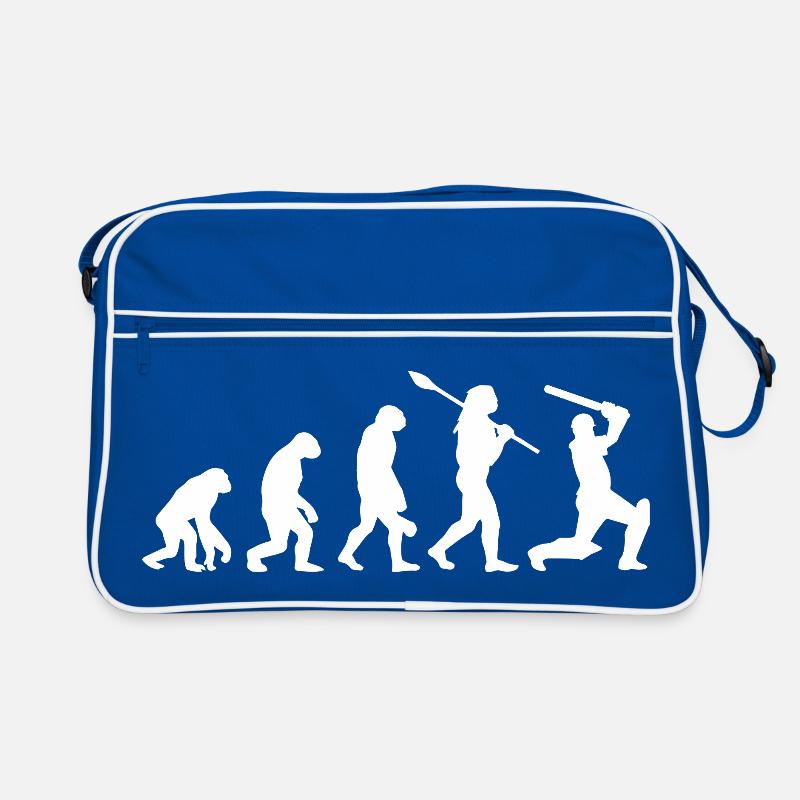 Cricket Evolution Player Silhouette Funny Sport Retro Bag