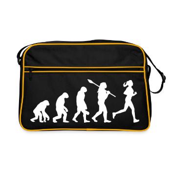 Évolution de la silhouette de la femme en course - Sac Retro - noir/or - Devant