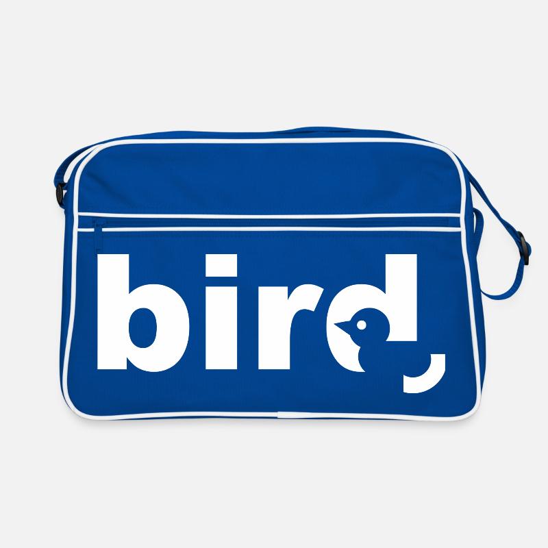 Bird White Text Retro Tasche