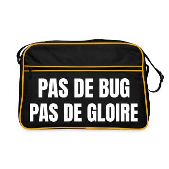 Pas de bug pas de gloire - Sac Retro - noir/or - Devant