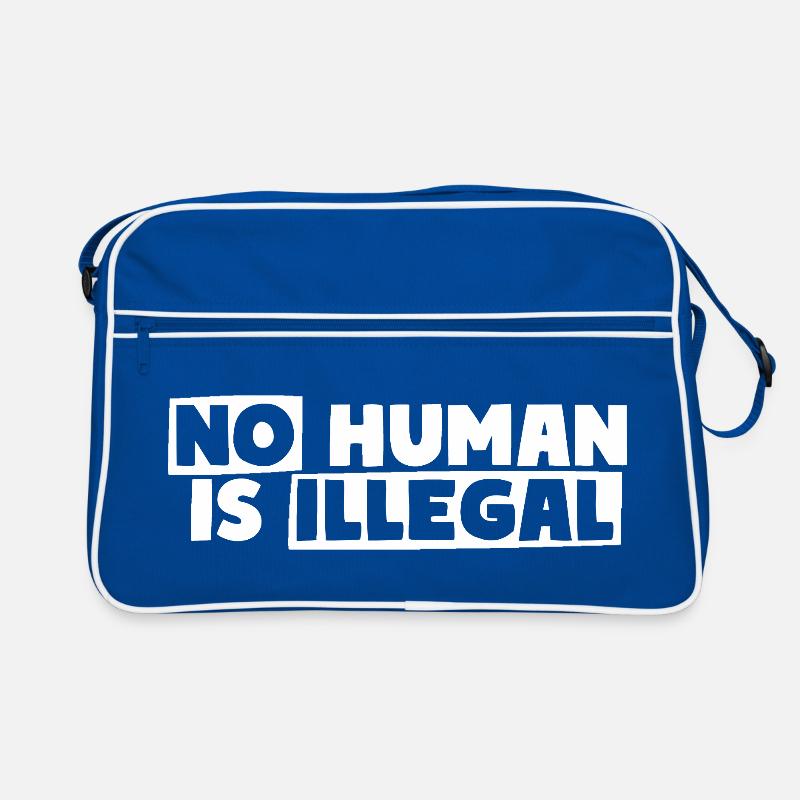No Human Is Illegal Retro Bag