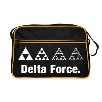 Récursion de la géométrie de la force du triangle fractal - Sac Retro - noir/or - Devant