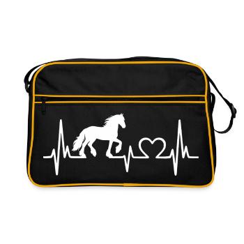 Chemise de cheval, Frise frisonne - Sac Retro - noir/or - Devant