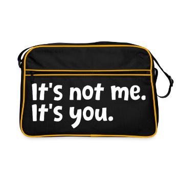 Citation sarcastique Ce n’est pas moi C’est toi Sarcasme Humour - Sac Retro - noir/or - Devant