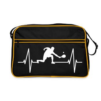Padel Motif for Padel Buddies - Retro Bag - black/gold - Front