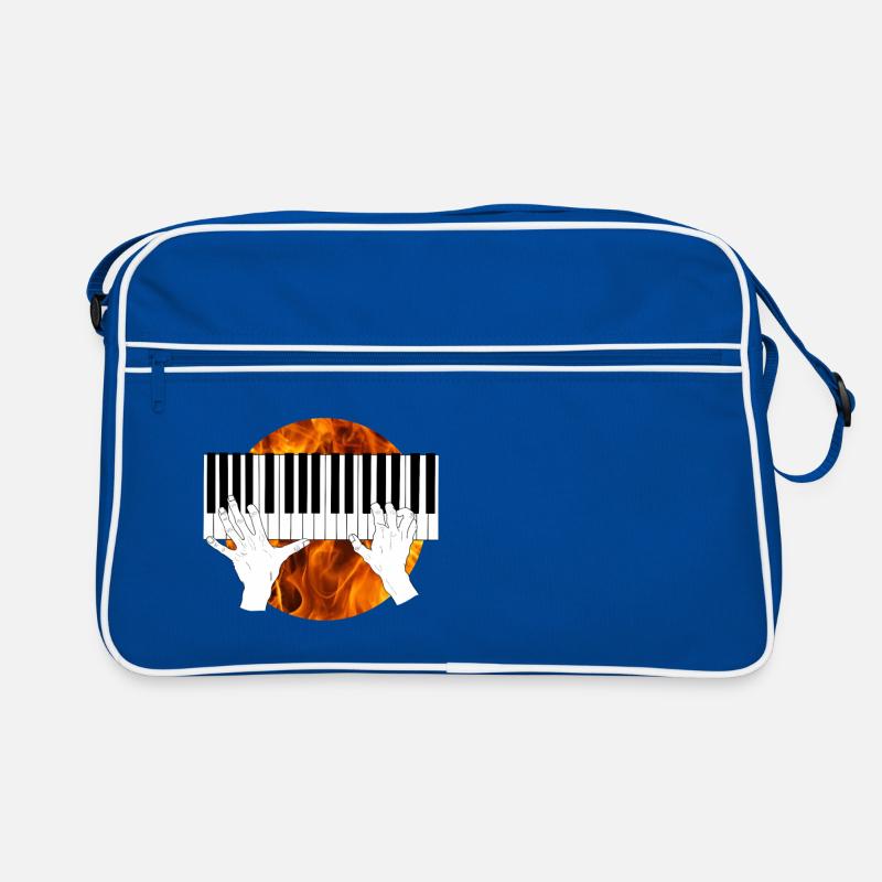 Piano Hands Fire and Flame Retro Bag