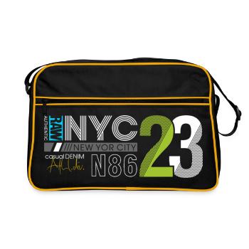Urban Streetwear Numéro 86 Design - Sac Retro - noir/or - Devant