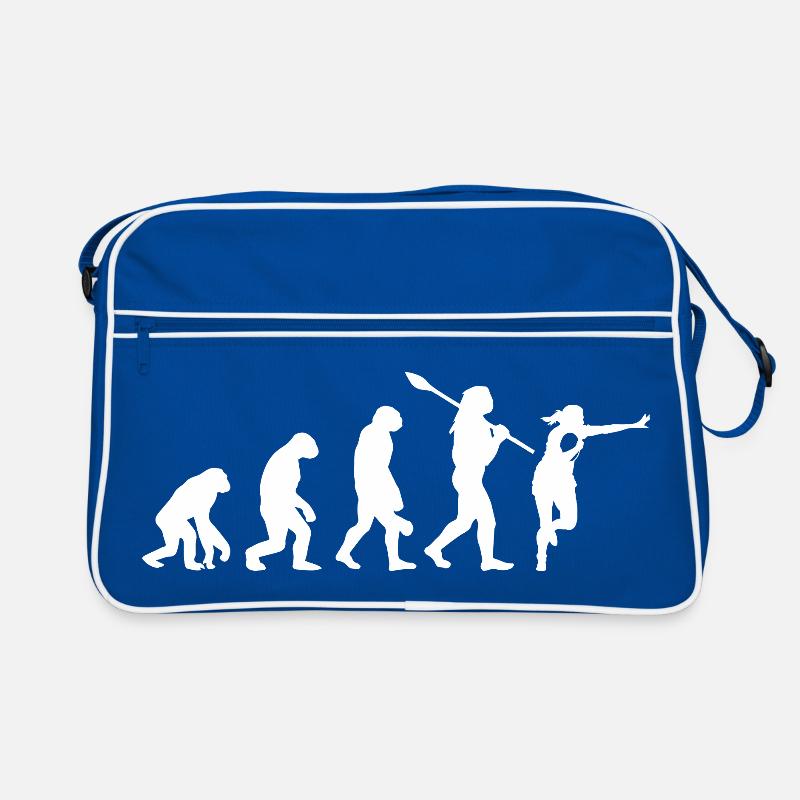 Evolution Of Man Rugby Player Silhouette Retro Bag