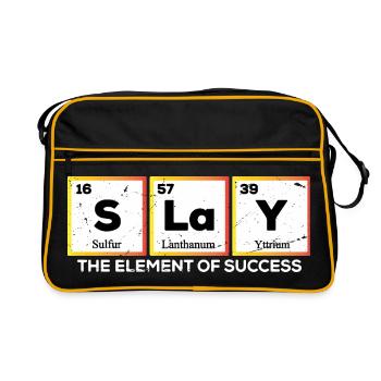 Funny Chemistry Periodic Table Words Slay - Retro Bag - black/gold - Front