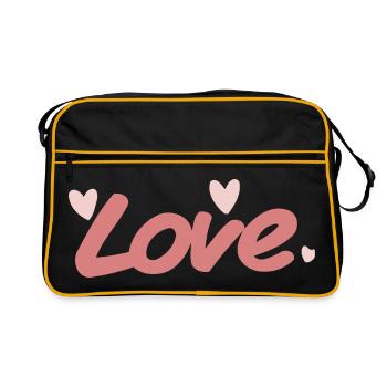 Love Pink Calligraphy Brush - Retro Bag - black/gold - Front