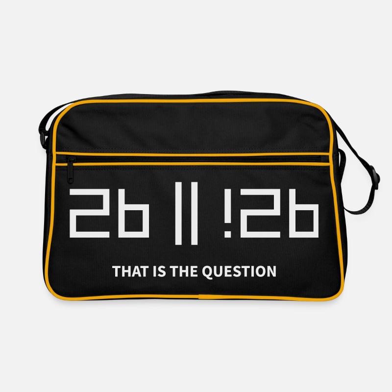 2b ou !2b pour être ou ne pas être c’est la question - Sac Retro - noir/or