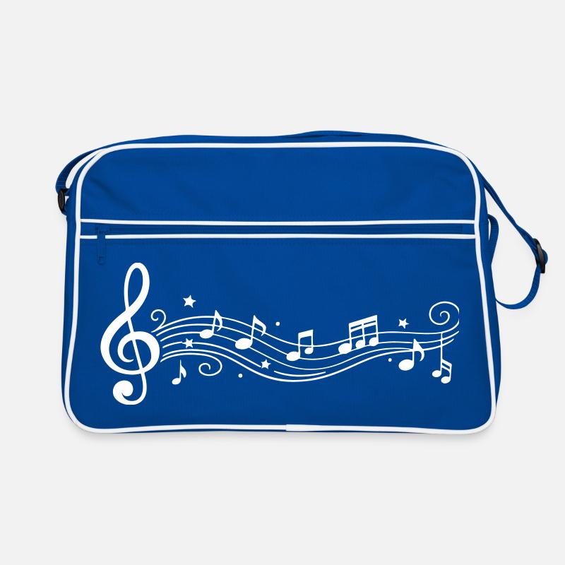 Musical Notes Melody Clefs Retro Bag