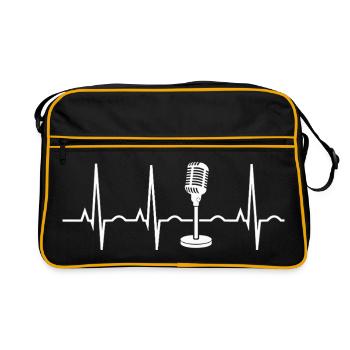 Microphone Heartbeat - Retro Bag - black/gold - Front