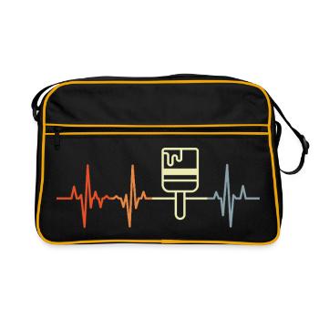 Painter Varnisher Heart Line - Retro Bag - black/gold - Front