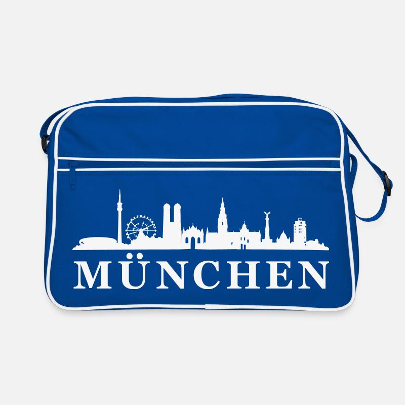 München Skyline Silhouette Retro Tasche