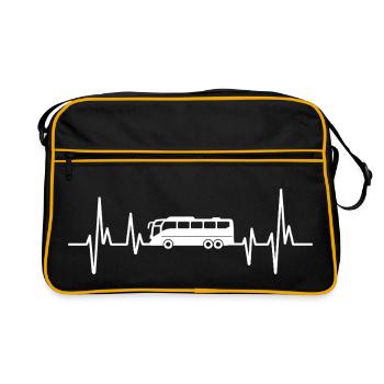 Regular bus heartbeat bus driver school bus bus - Retro Bag - black/gold - Front
