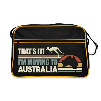 Australia I'm Moving to Australia Tourism - Retro Bag - black/gold - Front