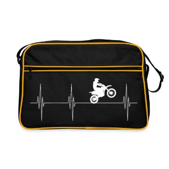 Moto Heartbeat Motocross - Sac Retro - noir/or - Devant