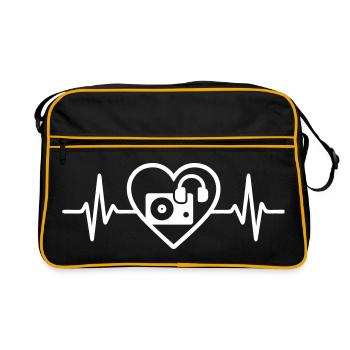 DJ Heart Platinum Headphones - Retro Bag - black/gold - Front