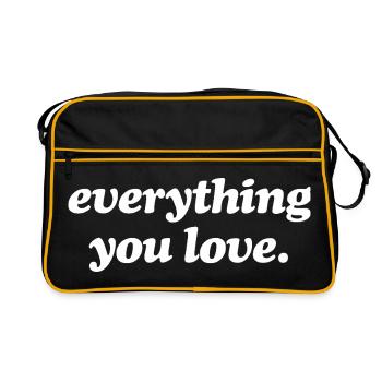 Citation Inspirante pour T-Shirt - Sac Retro - noir/or - Devant