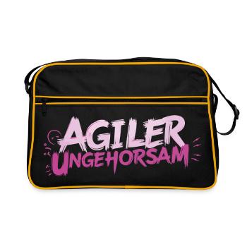 Désobéissance Agile - Déclaration - Sac Retro - noir/or - Devant