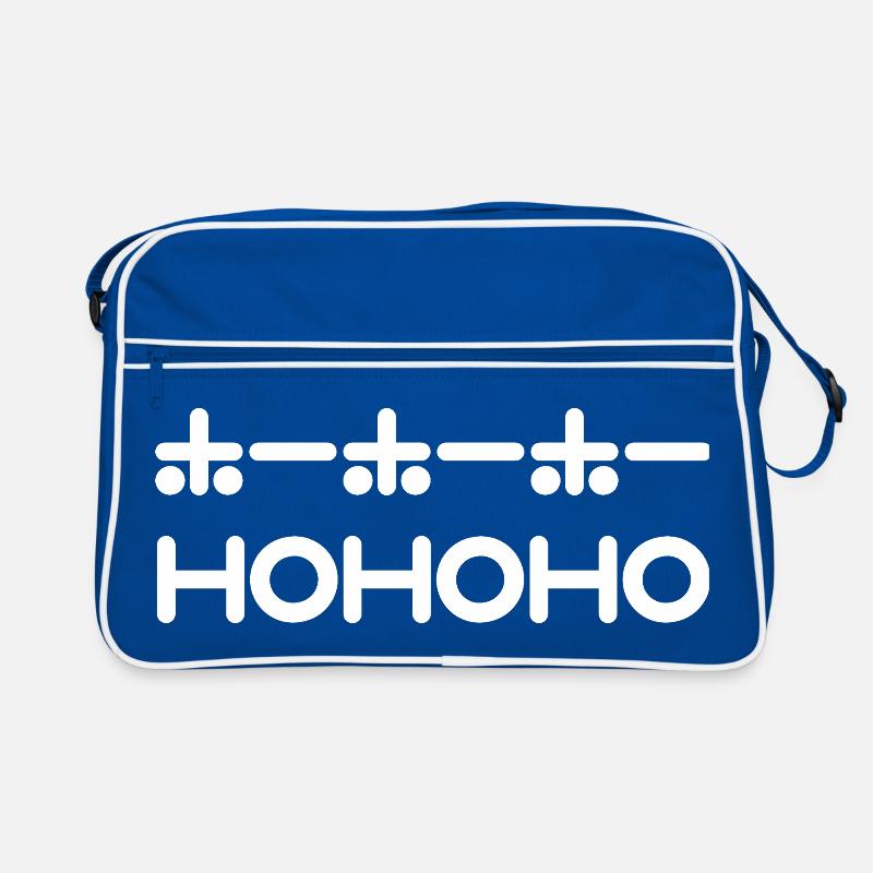 HoHoHo + Japanischer Text – Weiß Retro Tasche
