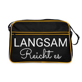 Assez lentement, - Sac Retro - noir/or - Devant