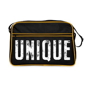 unique unique unique self-worth unique - Retro Bag - black/gold - Front