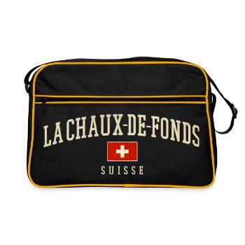 Blason suisse de la Chaux-de-Fonds - Sac Retro - noir/or - Devant