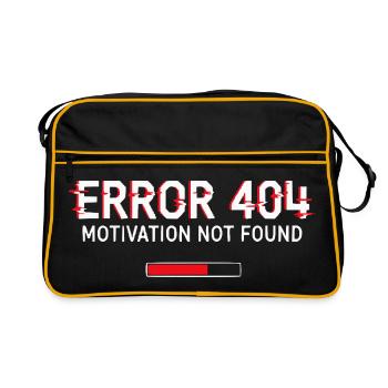 Erreur 404 Motivation - Sac Retro - noir/or - Devant