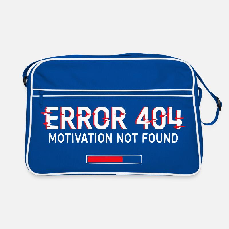 Error 404 Motivation Retro Bag
