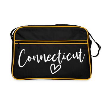 Cœur du Connecticut Amour des femmes Connecticut - Sac Retro - noir/or - Devant
