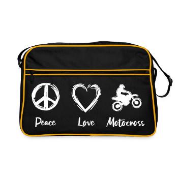 Paix Amour Motocross - Sac Retro - noir/or - Devant