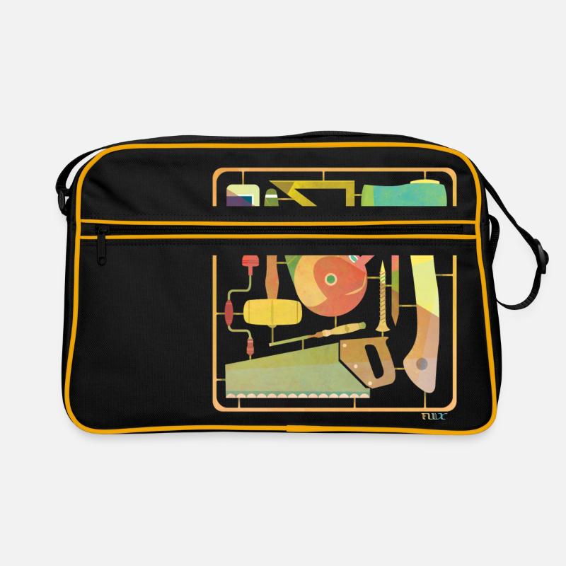 wood_pino - Sac Retro - noir/or