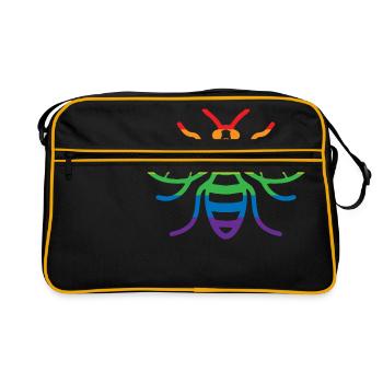 Gay Pride Bee - Sac Retro - noir/or - Devant