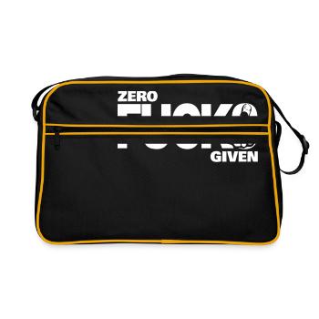 Zero Fucks Given White - Retro Bag - black/gold - Front